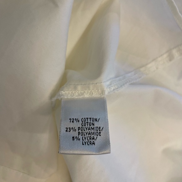 Lafayette 1448 New York off White Ruffle Short Sleeved Blouse size 12 - Picture 10 of 11